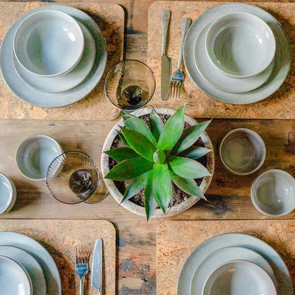 Cooks Professional Set of 4 Nordic Stoneware Cereal Bowls | Grey