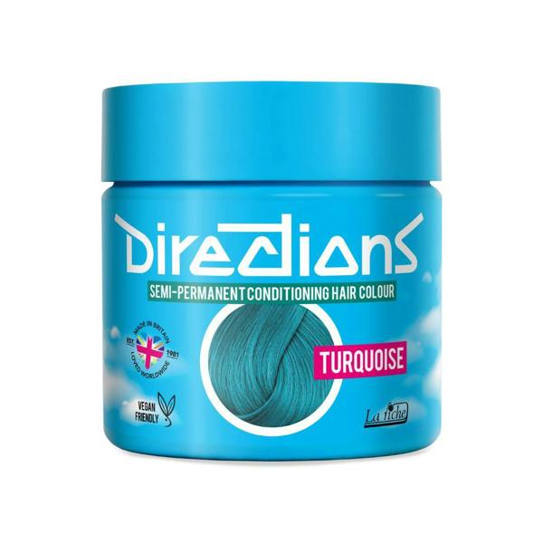 Directions 4 x La Riche Directions Semi-Permanent Hair Color 100ml Tubs - Turquoise