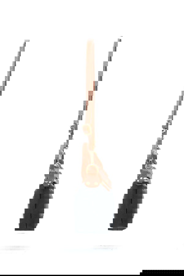 Kitise Compact Two-Tone Handbag with Top Handles and Strap