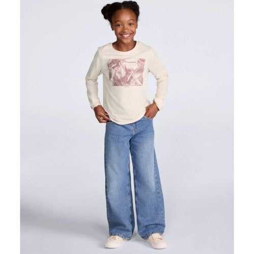 Animal Kids Graphic Print UPF 50+ Long-Sleeved T-Shirt - Off White