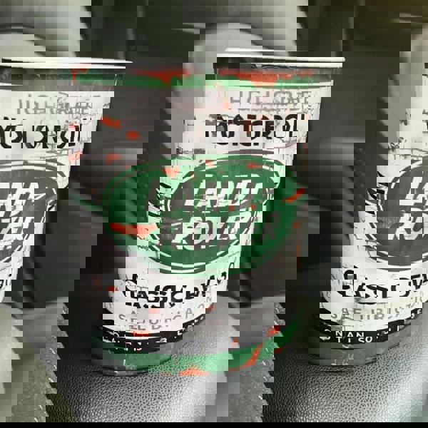 Me and My Car Land Rover Motor Oil Can Mug