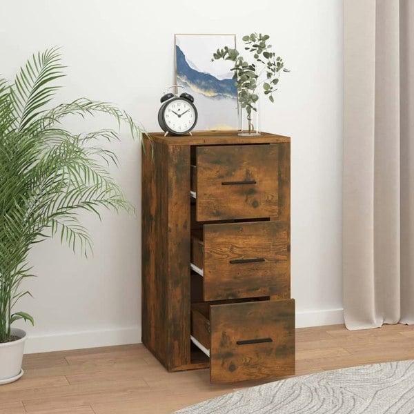 Berkfield Sideboard Smoked Oak 40x33x70 cm Engineered Wood