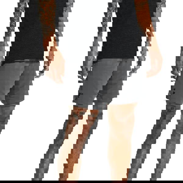 Under Armour Mens Logo Shorts - Castle Rock/Grey/Black - 