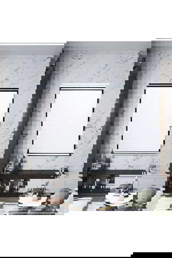 Living and Home 92" Manual Wall/Ceiling Mounted Projector Screen