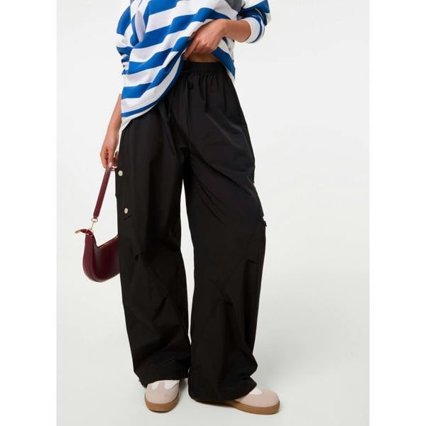 Pink Vanilla Pocket Detail Wide Leg Cargo Trousers