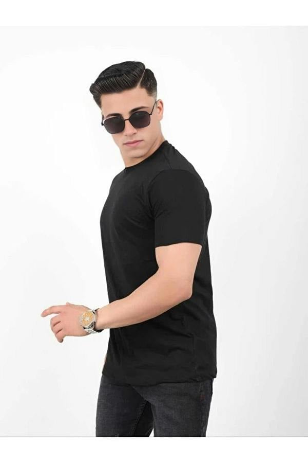 WOVCOR 100% Cotton Soft-Texture Slim Fit Crew Neck Men's T-Shirt