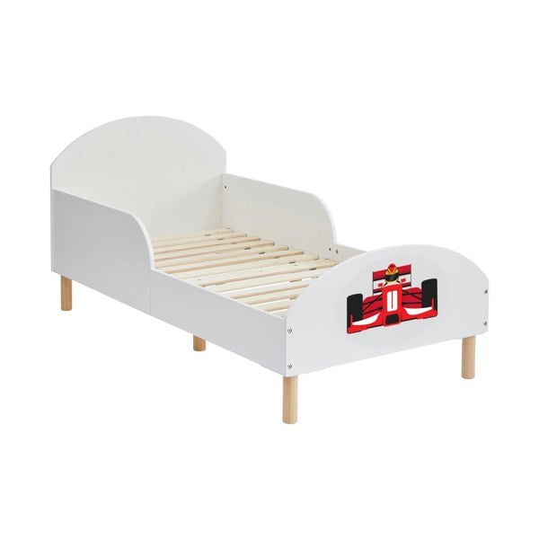 Liberty House Toys Kids White Toddler Bed – Formula 1