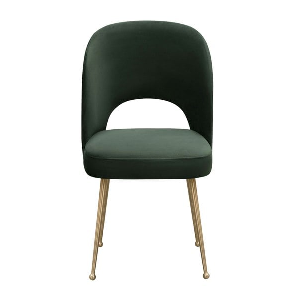 Furniture Edit Swell Forest Green Velvet Chair