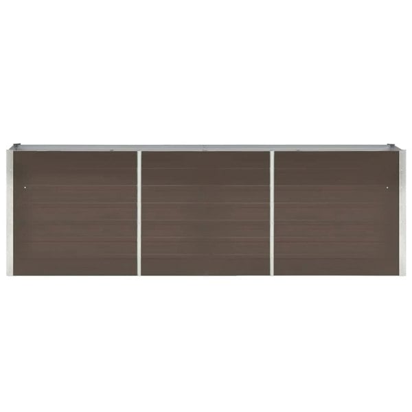 Berkfield Garden Raised Bed Galvanised Steel 240x40x77 cm Brown