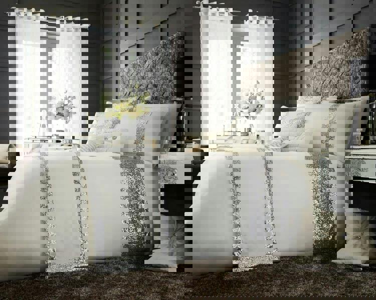 Smart Living Glamorous Duvet Cover and Pillowcase Set - Cream