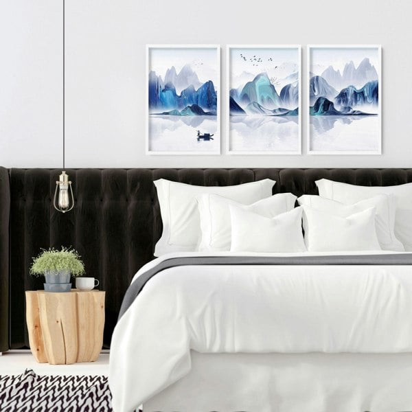 Japanese wall decor | set of 3 Bedroom wall prints