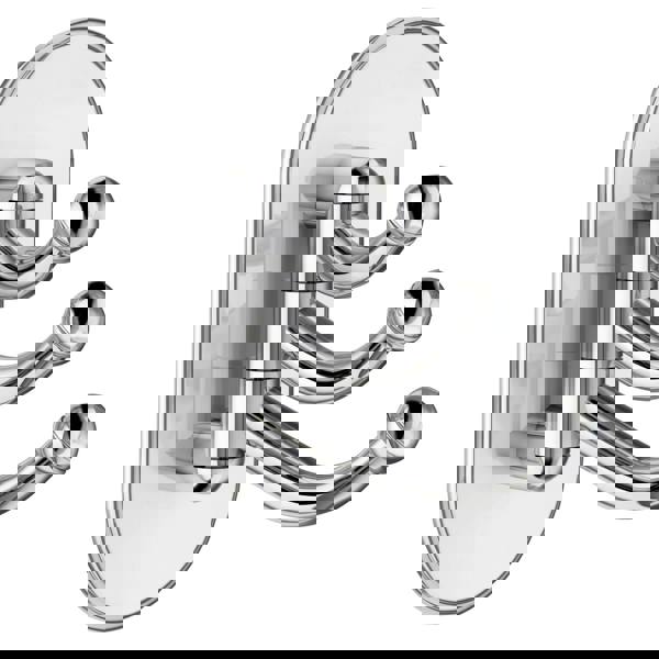 Polished chrome triple swinging towel hook