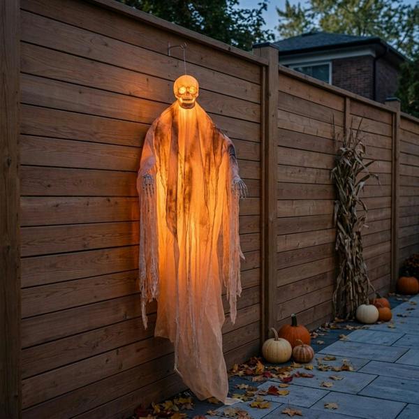 Garden Greatness 7ft Hanging Light-Up Mummy Ghoul