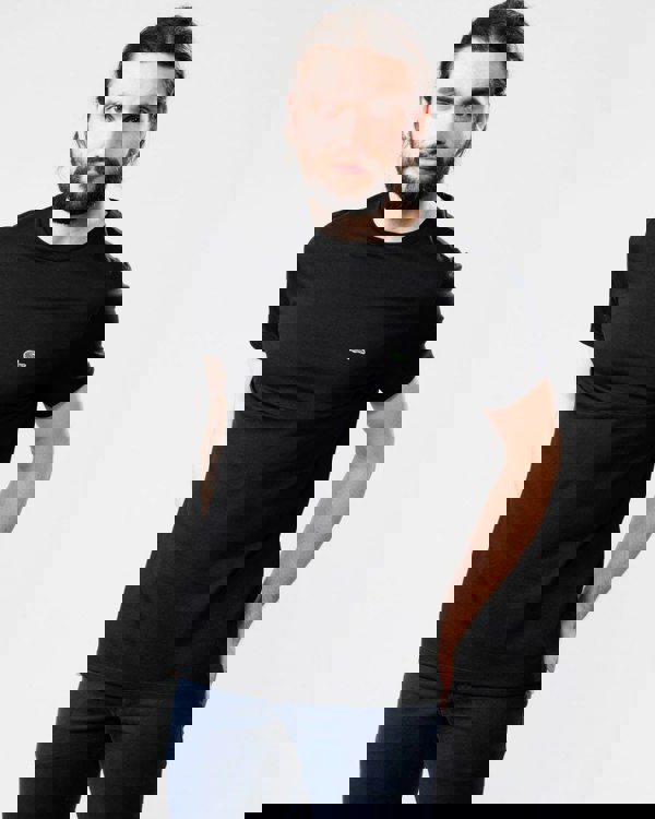 Lacoste Mens Crew Neck Pima Cotton Jersey T-Shirt - Black 031