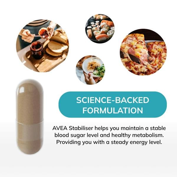 AVEA Stabiliser (60 capsules), supplement to support healthy blood sugar level