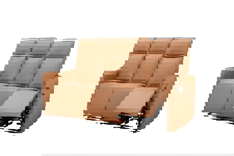 Dorel Home Lugo 3-Seat Sofa Man Cognac PU