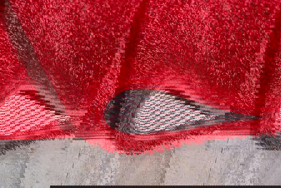 Smart Living Polyester Shaggy Rug - Burgundy