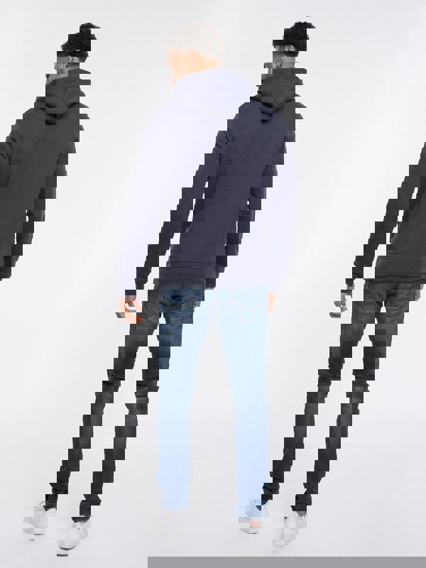 Crosshatch Cutups Hoodie Navy