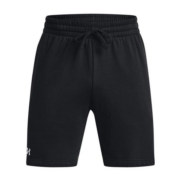 Under Armour Mens Rival Fleece Shorts - Black/White - 