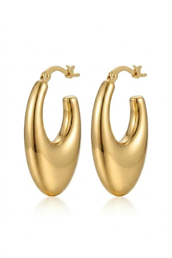 ARIIRA Talulah Sculptural Open Hoop Earrings