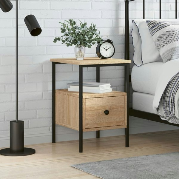 Berkfield Bedside Cabinet Sonoma Oak 34x36x50 cm Engineered Wood
