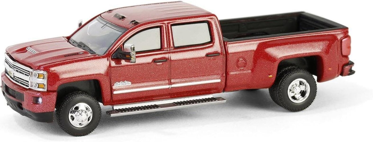 MCSlots 2018 Chevrolet Silverado 3500 HD Dually Red Metallic 1:64 Greenlight 46150D