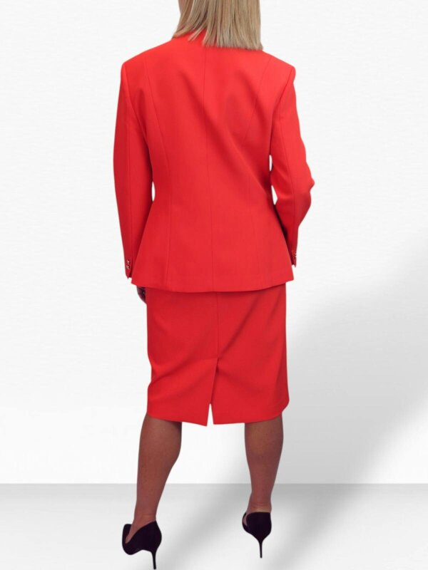 Paulo Due Women's 2 Piece V Neck Skirt Suit