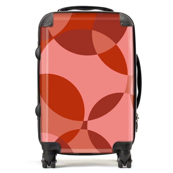 Warren Reed Red Circle Pattern Suitcase