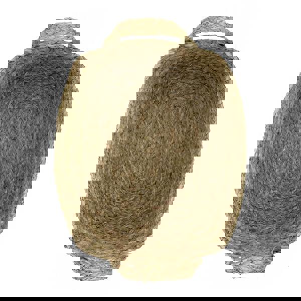 JVL Palma Natural Large Rectangular Woven Storage Basket for Home Storage, Brown