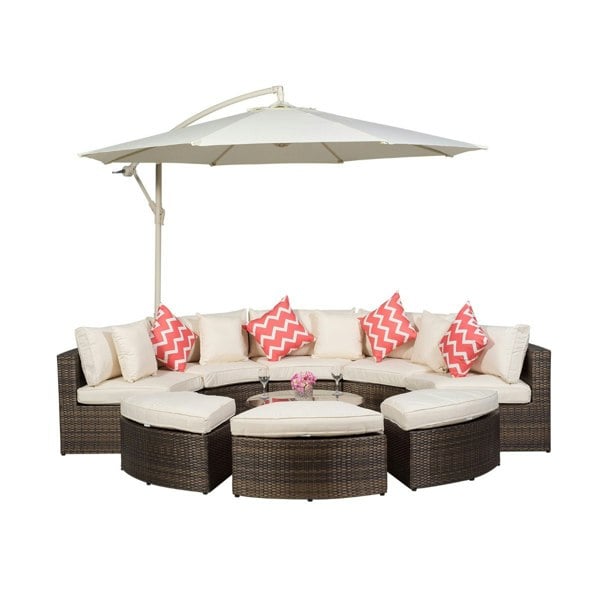 Giardino Monaco Luxury Large Rattan Garden Sofa Set