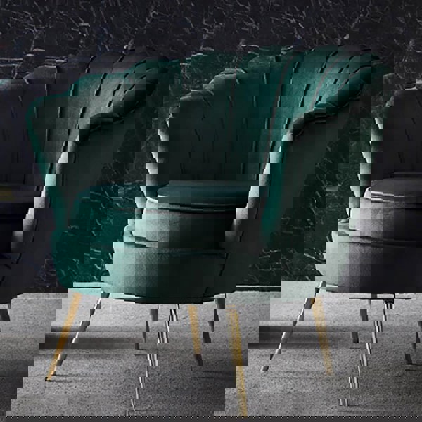 Shell Armchair, Velvet-Weilai Concept-Weilai Concept