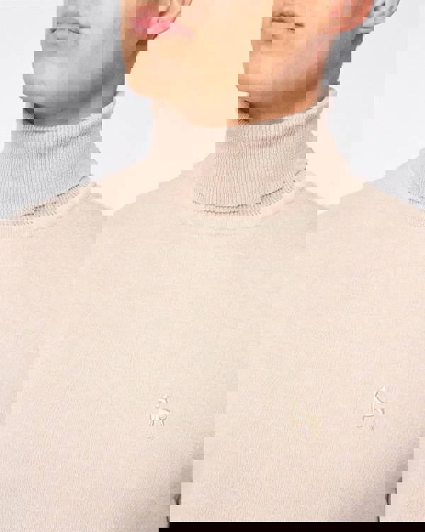 Bewley & Ritch Cliveden Turtle Neck Knit - Off White Marl