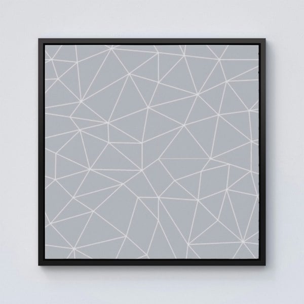 Warren Reed Geometric Triangle Pattern Framed Canvas