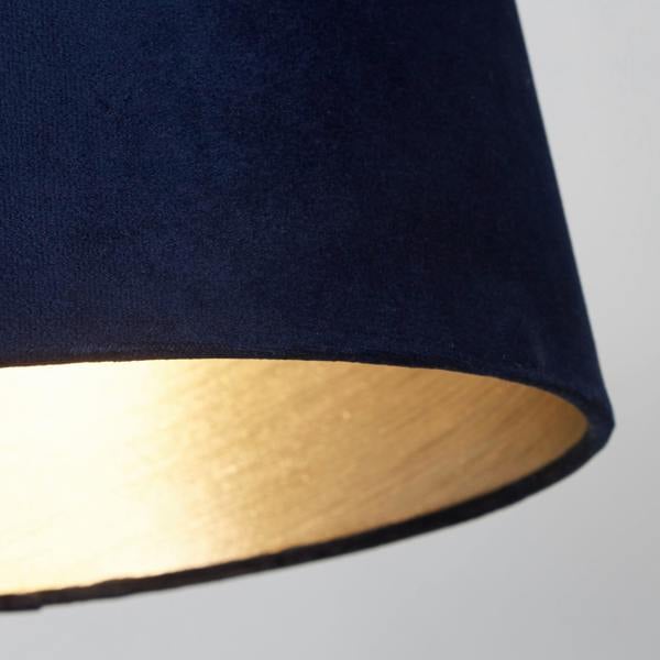 Lighting Collection VELVET DRUM SHADE 30CM NAVY