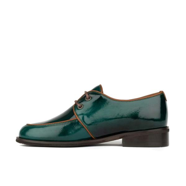 Embassy London Kiss - Green - Women's patent leather lace up shoe