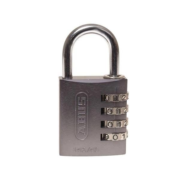 Abus Mechanical 145 Series Aluminium Combination Padlock - Titanium - 
