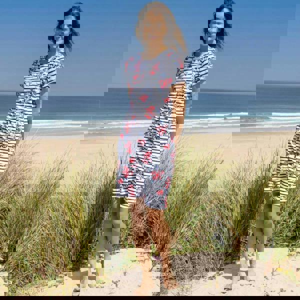 Lazy Jacks Women's Meadow T-Shirt Dress - Red