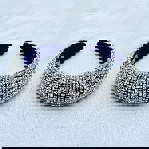 Silver Headband Statement Hair Band Crystal Headband