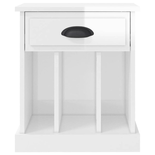 Berkfield Bedside Cabinet High Gloss White 43x36x50 cm