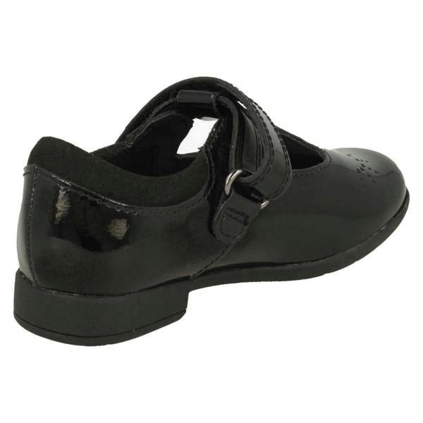 Clarks Girls Clarks Laser Detailed T-Bar Shoes Scala Spirit T