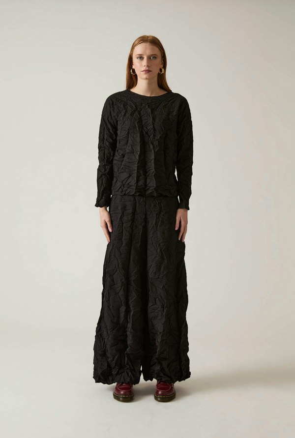 James Lakeland Crinkled Black Top