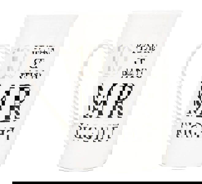 Ivory White 10th Anniversary Mr Right & Mrs Always Right Ceramic Mug Gift Set Image 2