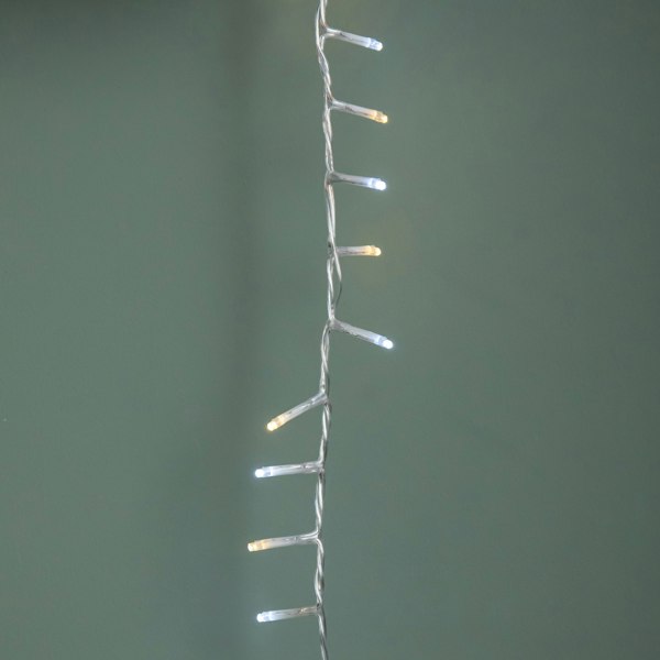 Samuel Alexander 37.5m 1500 LED TreeBrights Christmas String Lights with Timer in White and Warm White on Clear Cable