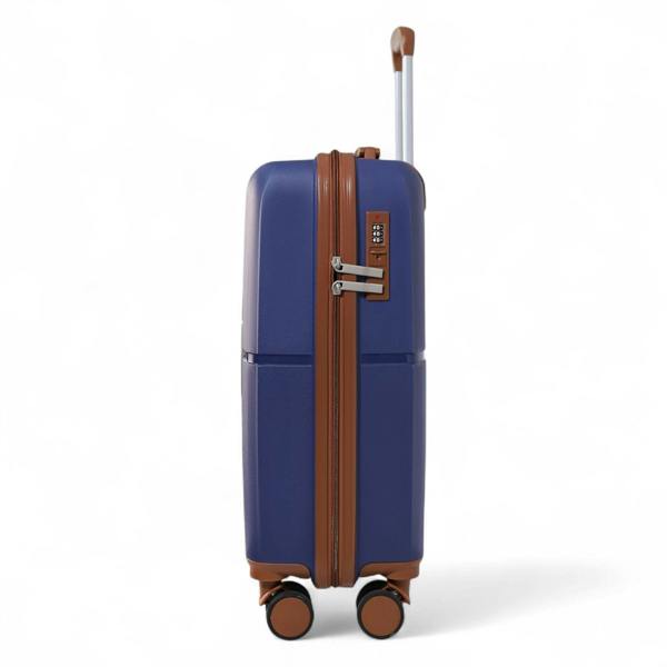 Infinity Luggage Strong Hard Shell Suitcase Set 8 Wheel Cabin Luggage Holiday Travel Case