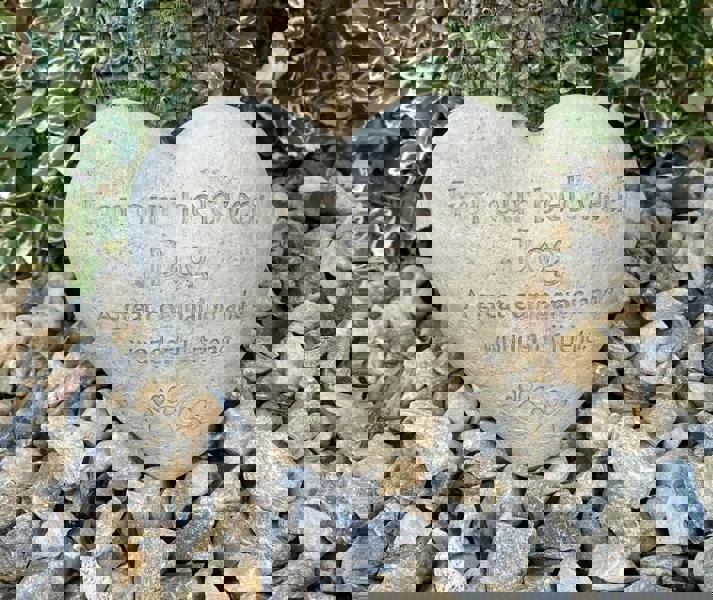 Beloved Dog Heart-Shaped Pet Memorial