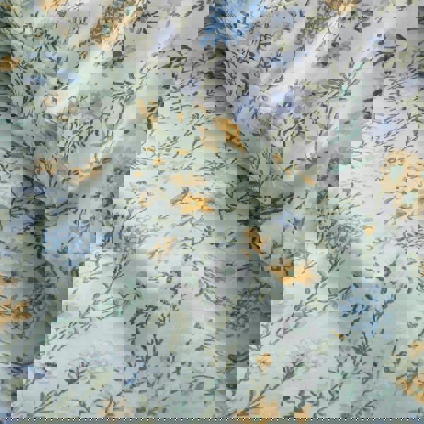 Bianca Ditsy Floral 200 Thread Count Cotton Reversible Duvet Cover Set Green