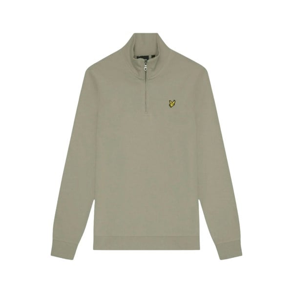 Lyle & Scott Mens Loopback Quarter Zip Sweatshirt - Sage Uniform