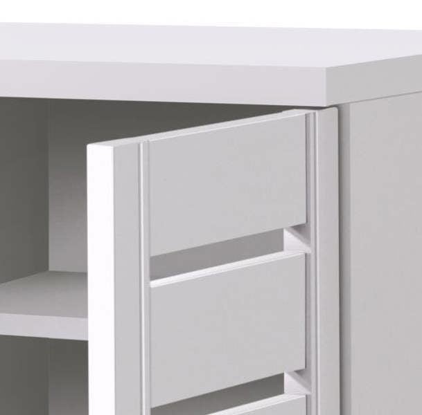 Timber Art Design 4 Tier Shoe Storage Cabinet 2 Door Cupboard Stand Rack Unit