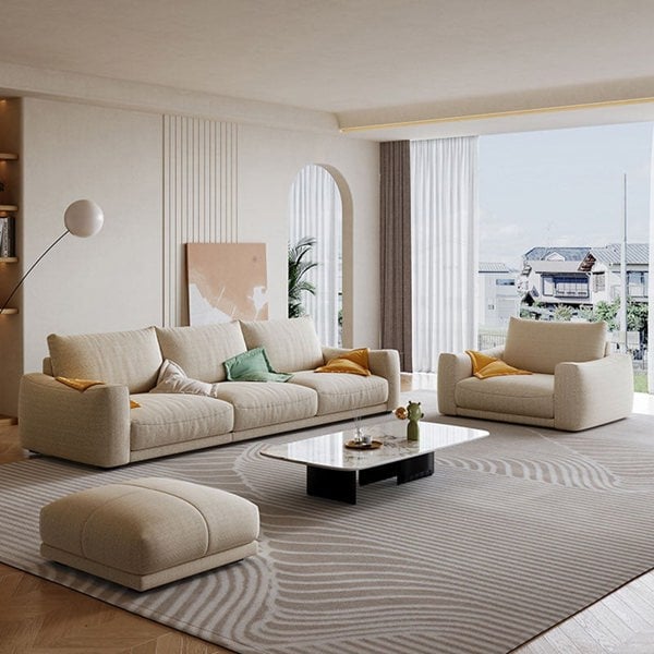 Caleb Modern Two Seater, Three Seater, Four Seater Sofa, Cotton Linen-Rit Concept-Rit Concept