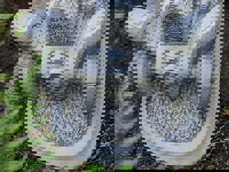 Large Gnome and Trailer Garden Pot Ornament